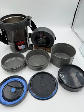 Genuine Thermos all-in-one vacuum insulated stainless steel meal carrier set New